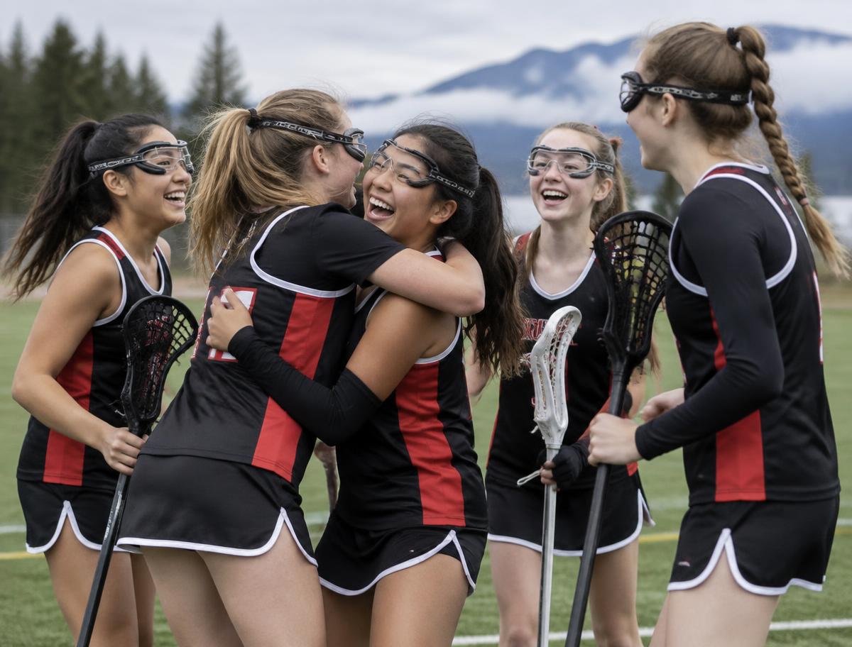 Girls Lacrosse players